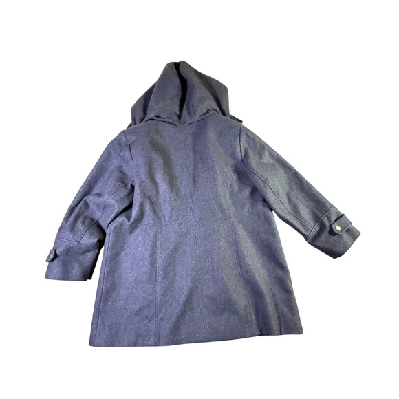 Michael Kors Women's Charcoal Gray Wool Blend Hooded Coat Size 20W - Picture 9 of 9